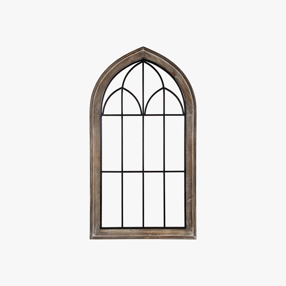 Wall Decor Mirror Rustic Brown Outlet Collection