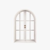 Casement Window Featuring Aluminum Arc Design