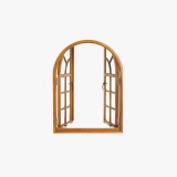 Casement Window Featuring Aluminum Arc Design