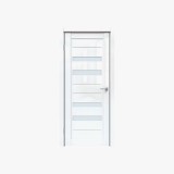 Decorative Leaf Hinged Door with 4 Stripes