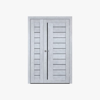 White French Door Featuring Frosted Glass