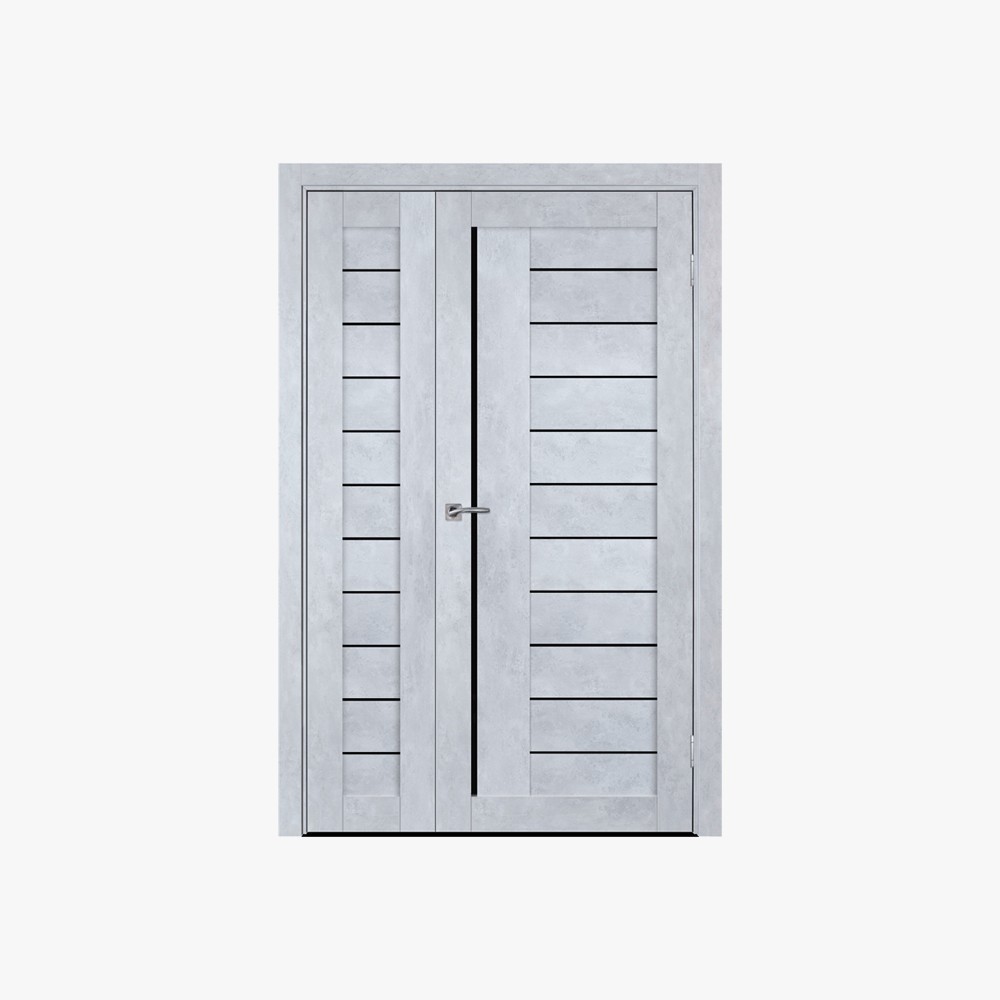 White French Door Featuring Frosted Glass