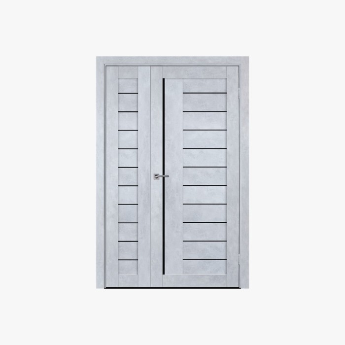 White French Door Featuring Frosted Glass