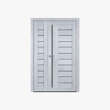 White French Door Featuring Frosted Glass
