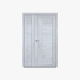 White French Door Featuring Frosted Glass