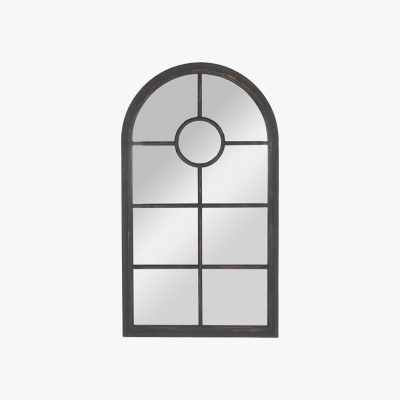 Arched Saginaw Window Flat Icon Vector Illustration