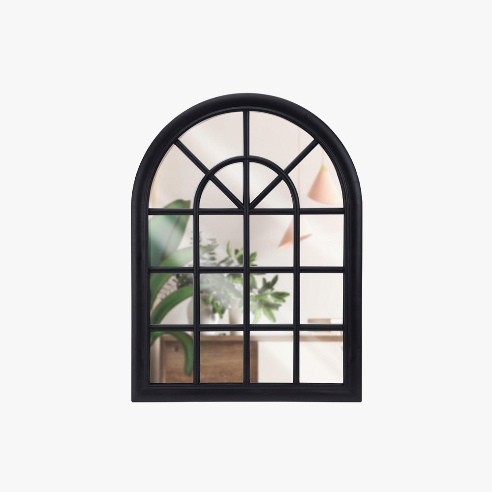 Arched Saginaw Window Flat Icon Vector Illustration