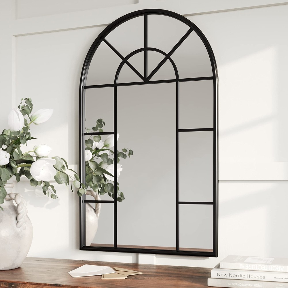 Arched Saginaw Window Flat Icon Vector Illustration