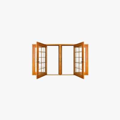 Double Glazing Glass Aluminum Wood Window