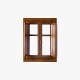 Double Glazing Glass Aluminum Wood Window