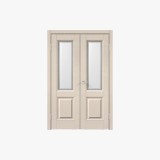 Durable Solid Wood French Double Door Design