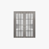 Durable Solid Wood French Double Door Design