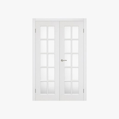 Durable Solid Wood French Double Door Design