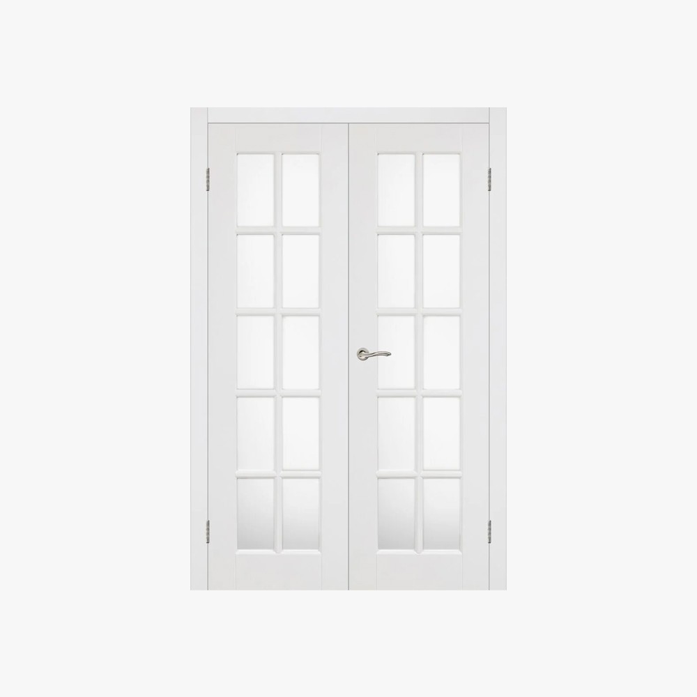 Durable Solid Wood French Double Door Design