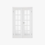 Durable Solid Wood French Double Door Design